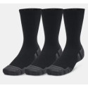 Lot de 3 paires de chaussettes hautes UA Performance Tech unisexes NOIR