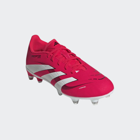 Crampons Enfants hybrides Adidas Predator League SG Rouge