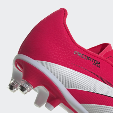 Crampons Enfants hybrides Adidas Predator League SG Rouge