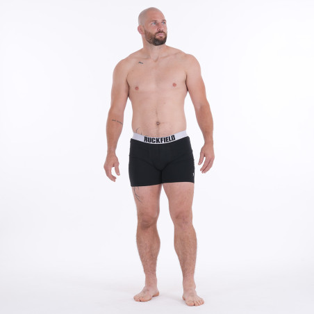 Lot de 2 boxers en coton Ruckfield Essentiels noir/gris