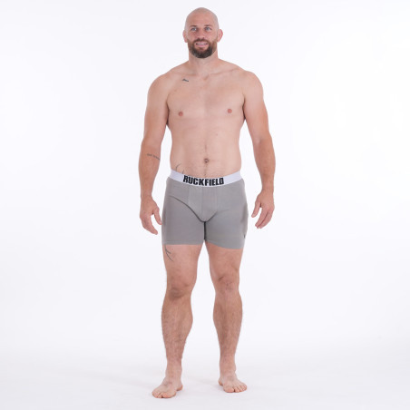 Lot de 2 boxers en coton Ruckfield Essentiels noir/gris