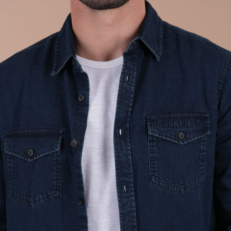 CHEMISE MANCHES LONGUES SELECTED RUGBY RUCKFIELD BLEU MARINE