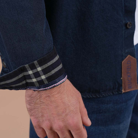 CHEMISE MANCHES LONGUES SELECTED RUGBY RUCKFIELD BLEU MARINE