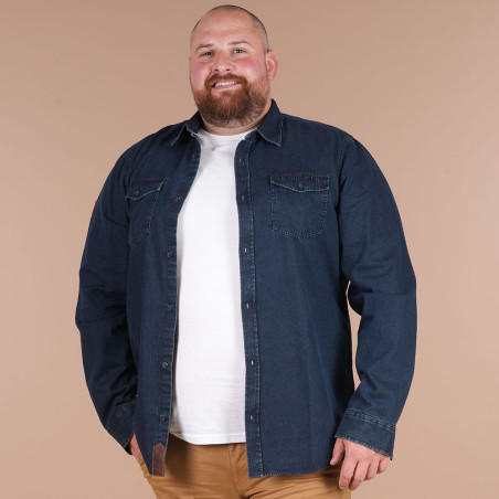 CHEMISE MANCHES LONGUES SELECTED RUGBY RUCKFIELD BLEU MARINE