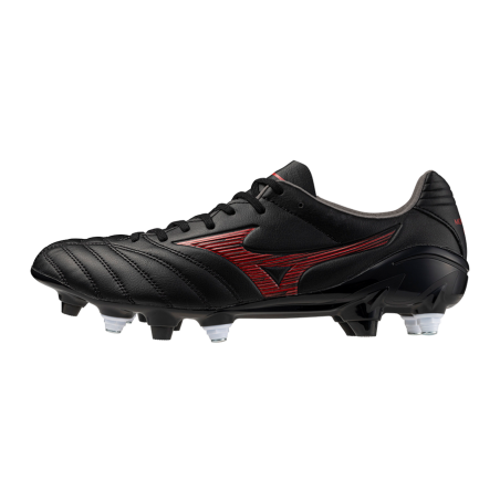 Crampons Hybrides Mizuno Monarcida NEO III Pro Mix Noir et Rouge