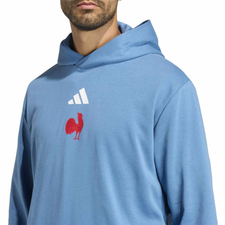 SWEAT A CAPUCHE FFR ADIDAS BLEU PÉTROLE