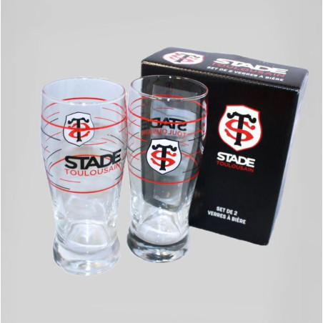 Lot de 2 Verres à bière Stade Toulousain