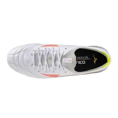 Crampons Moulés Mizuno Morelia Neo V B Pro Md Blanc/Orange