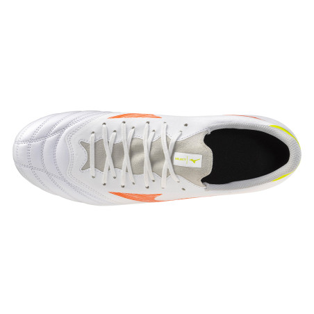 Crampons Moulés Mizuno Morelia Neo V B Select Mix Blanc/Orange