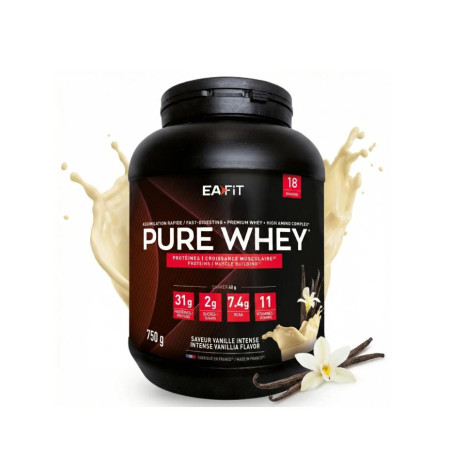 Pot de Protéines EAFIT Pure Whey Vanille Intense 750gr