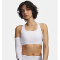 Brassière de sport à dos croisé Under Armour blanche