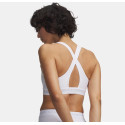 Brassière de sport à dos croisé Under Armour blanche
