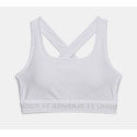 Brassière de sport à dos croisé Under Armour blanche