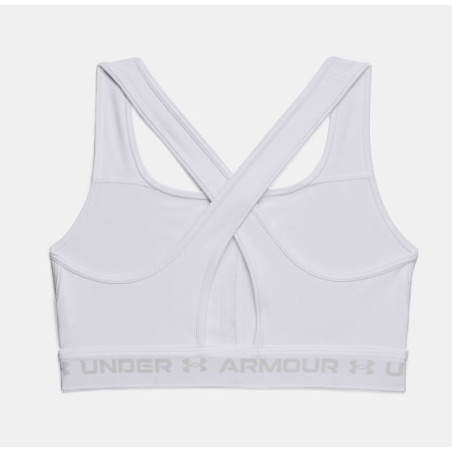 Brassière de sport à dos croisé Under Armour blanche