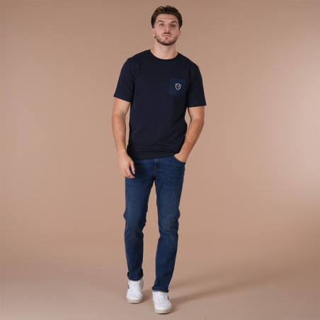 T-SHIRT MANCHES COURTES RUCKFIELD BLEU MARINE