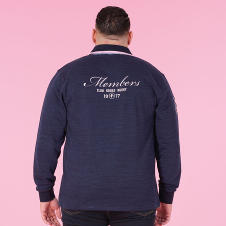 POLO MANCHES LONGUES RUCKFIELD Bleu chiné