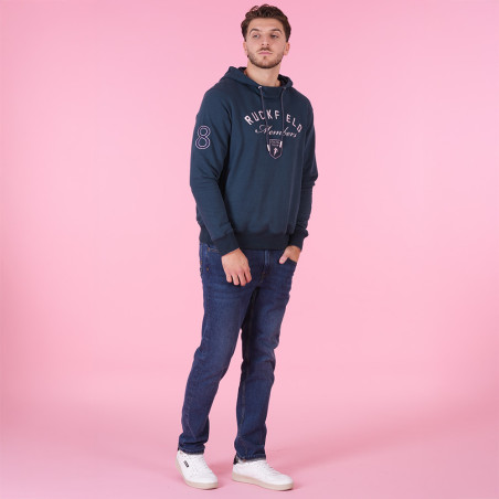 SWEAT CAPUCHE RUCKFIELD bleu pétrole