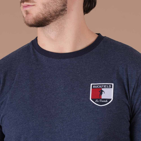 T-SHIRT MANCHES COURTES RUCKFIELD Bleu chiné