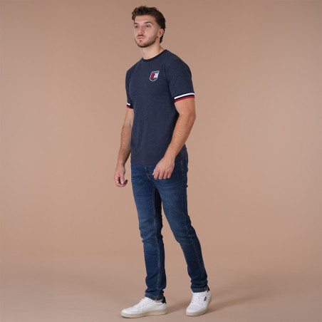 T-SHIRT MANCHES COURTES RUCKFIELD Bleu chiné