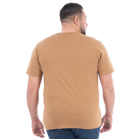 T-SHIRT MANCHES COURTES RUCKFIELD BEIGE FONCE