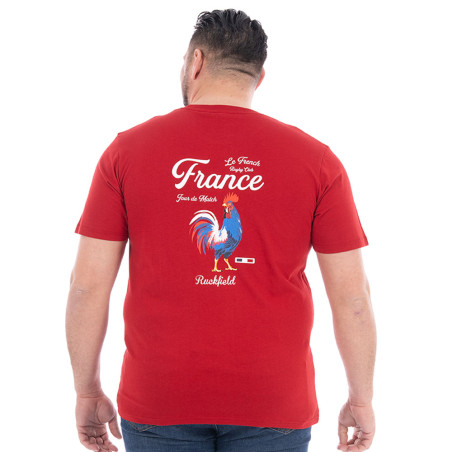 T-SHIRT MANCHES COURTES RUCKFIELD ROUGE FONCE