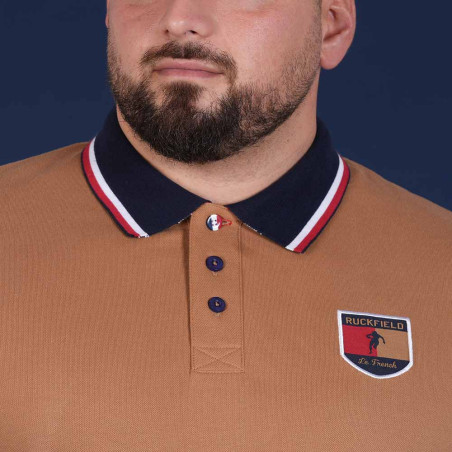 POLO MANCHES COURTES RUCKFIELD BEIGE FONCE