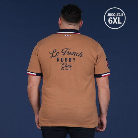 POLO MANCHES COURTES RUCKFIELD BEIGE FONCE