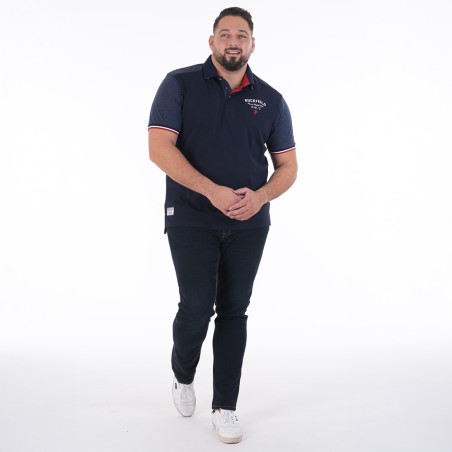 POLO MANCHES COURTES RUCKFIELD BLEU MARINE