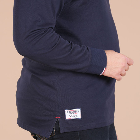 POLO MANCHES LONGUES RUCKFIELD BLEU MARINE