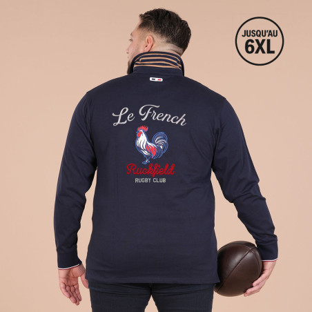 POLO MANCHES LONGUES RUCKFIELD BLEU MARINE