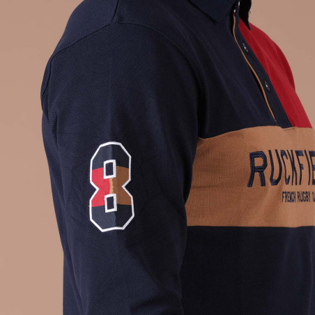 POLO MANCHES LONGUES RUCKFIELD BLEU MARINE