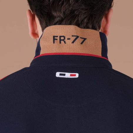 POLO MANCHES LONGUES RUCKFIELD BLEU MARINE