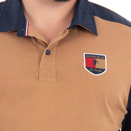 POLO MANCHES LONGUES RUCKFIELD BEIGE FONCE