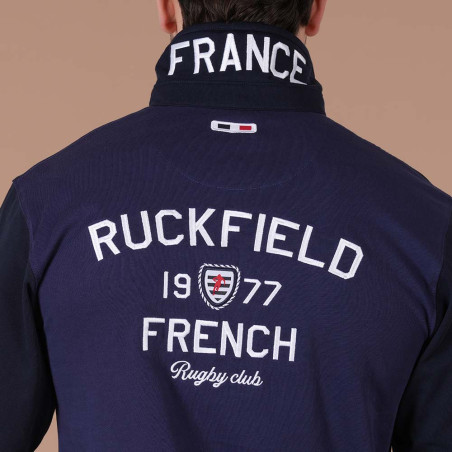 POLO MANCHES LONGUES RUCKFIELD Bleu fonce