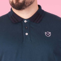 POLO MANCHES LONGUES RUCKFIELD bleu pétrole