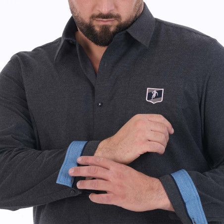 CHEMISE MANCHES LONGUES RUCKFIELD GRIS FONCE