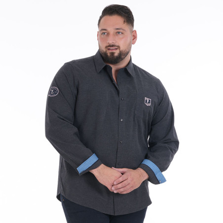 CHEMISE MANCHES LONGUES RUCKFIELD GRIS FONCE