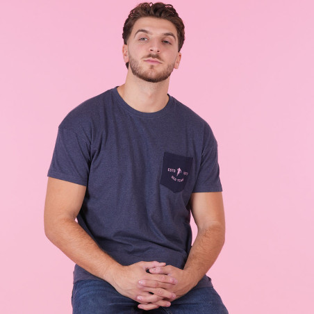 T-SHIRT MANCHES COURTES RUCKFIELD Bleu chiné