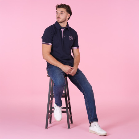 POLO MANCHES COURTES RUCKFIELD BLEU MARINE