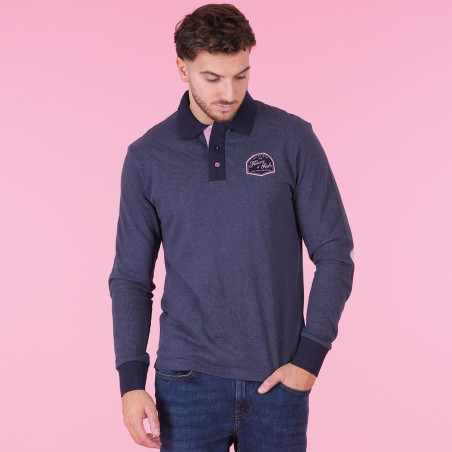 POLO MANCHES LONGUES RUCKFIELD Bleu chiné