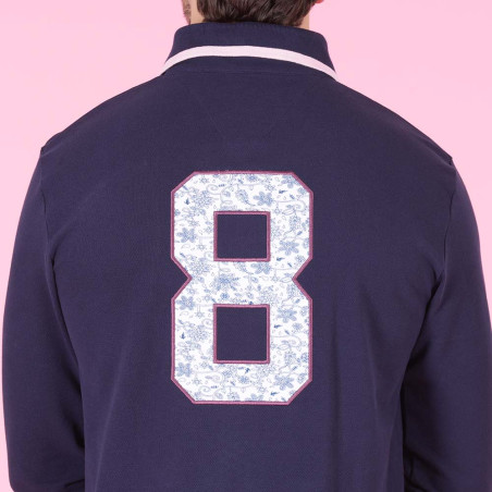POLO MANCHES LONGUES RUCKFIELD BLEU MARINE