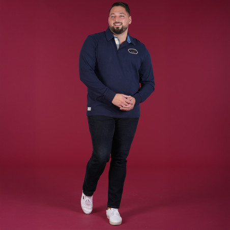 POLO MANCHES LONGUES RUCKFIELD BLEU MARINE