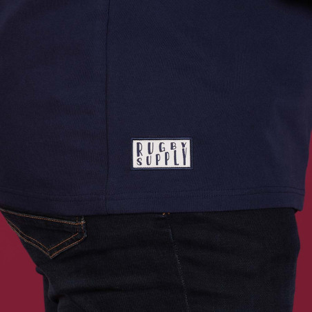 POLO MANCHES LONGUES RUCKFIELD BLEU MARINE