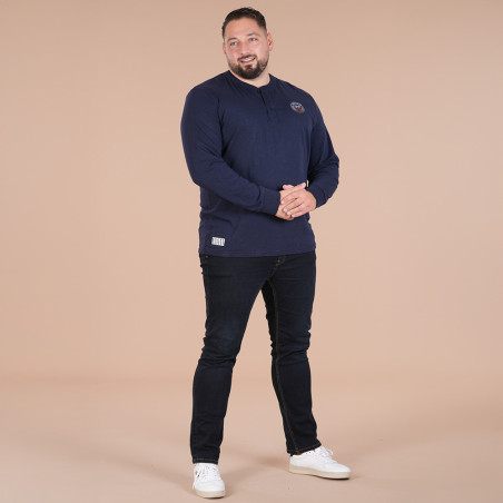 T-SHIRT MANCHES LONGUES RUCKFIELD BLEU MARINE