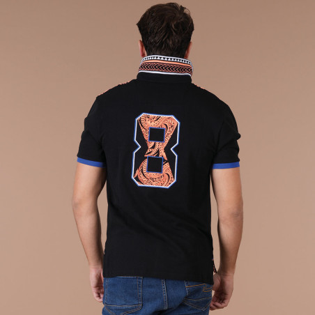 POLO MANCHES COURTES RUCKFIELD NOIR