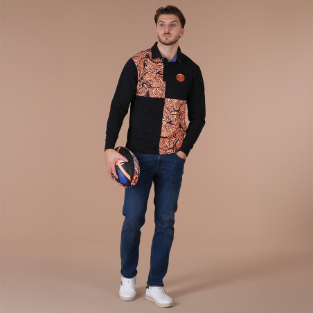 POLO MANCHES LONGUES RUCKFIELD NOIR