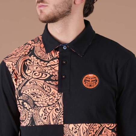 POLO MANCHES LONGUES RUCKFIELD NOIR