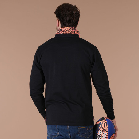 POLO MANCHES LONGUES RUCKFIELD NOIR