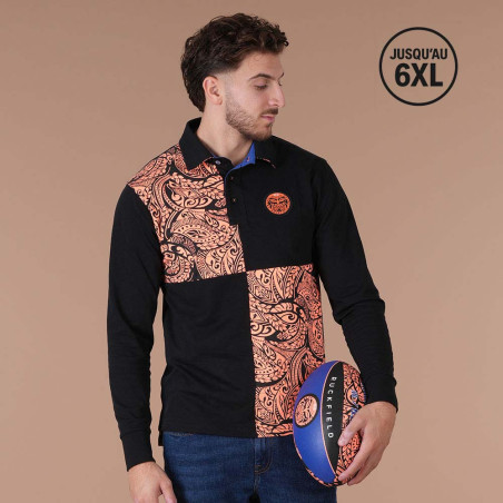 POLO MANCHES LONGUES RUCKFIELD NOIR