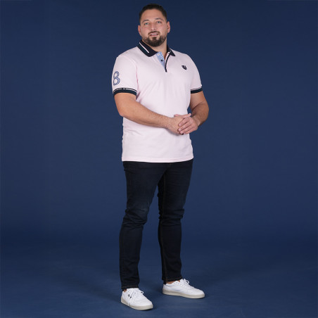 POLO MANCHES COURTES RUCKFIELD ROSE